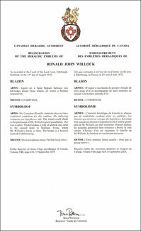 Armoiries de Ronald John Willock