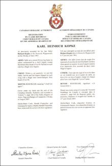 Armoiries de Karl Heinrich Kopke