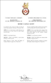 Armoiries de Henry Castle Scott