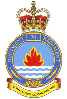 Devise du 76e Régiment des communications
