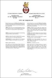 Devise de la City of Coquitlam