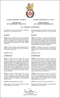 Armoiries de Ian Christie McDermaid