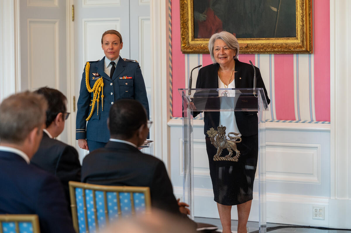 La gouverneure générale Mary Simon prononce son discours