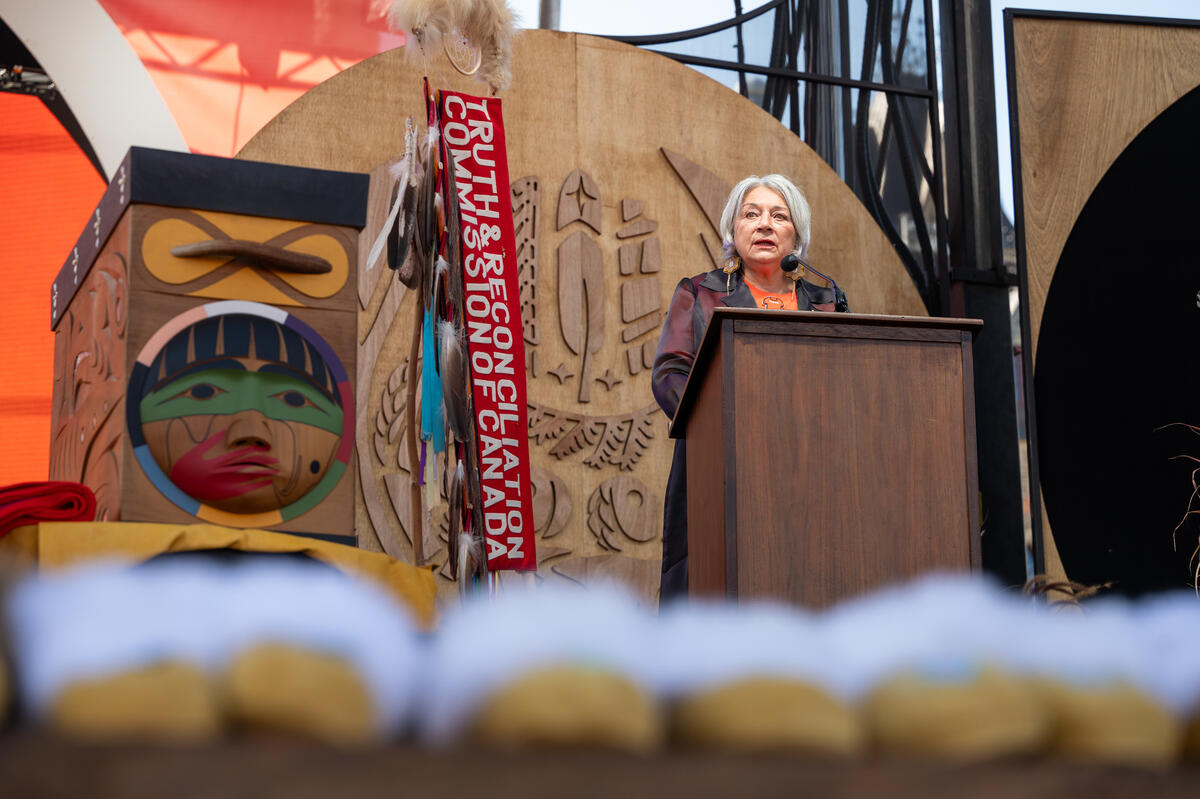 La gouverneure générale Mary Simon prononce son discours