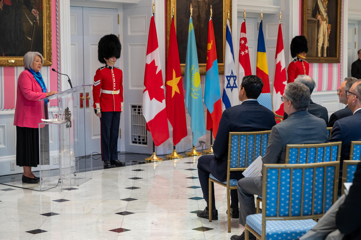 La gouverneure générale Mary Simon prononce son discours