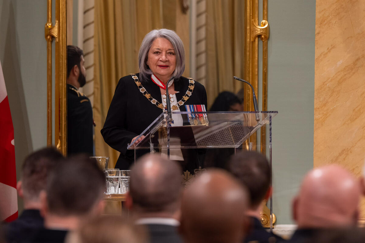 La gouverneure générale Mary Simon prononce son discours