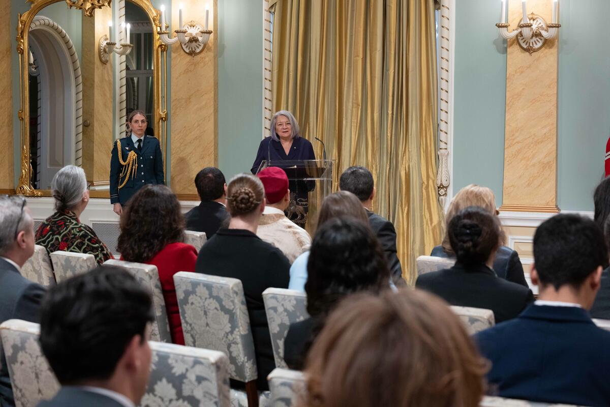 La gouverneure générale Mary Simon prononce son discours