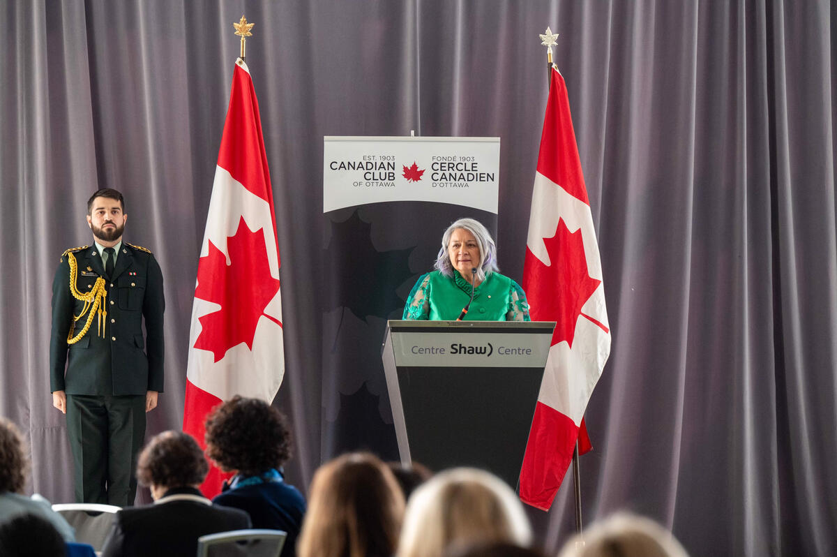 La gouverneure générale Mary Simon prononce son discours d'ouverture
