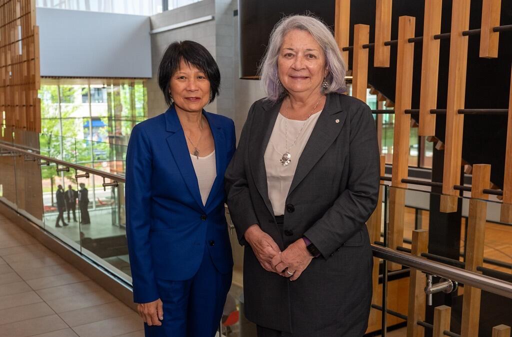 Governor General Mary Simon standing next to Her Worship Olivia Chow, Mayor of Toronto. 