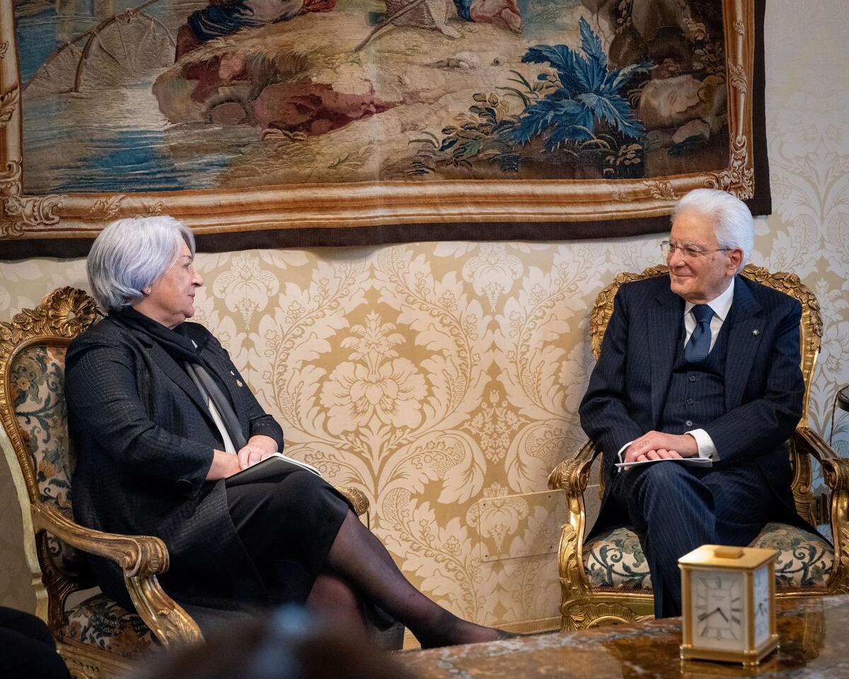 Governor General Mary Simon and His Excellency Sergio Mattarella, President of the Italian Republic.