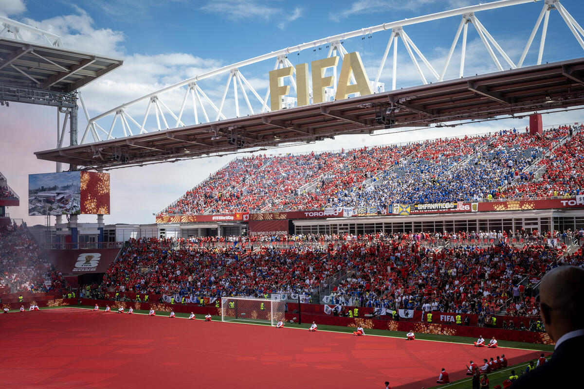 The field at the Toronto stadium where FIFA World Cup 2026™ is being played.