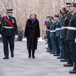 President Čaputová inspects the guard of honour