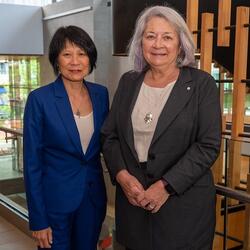 Governor General Mary Simon standing next to Her Worship Olivia Chow, Mayor of Toronto. 
