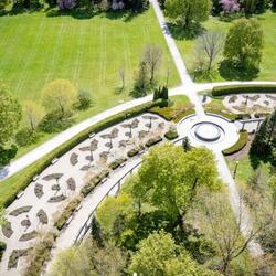 Aerial view of grounds of Rideau Hall.