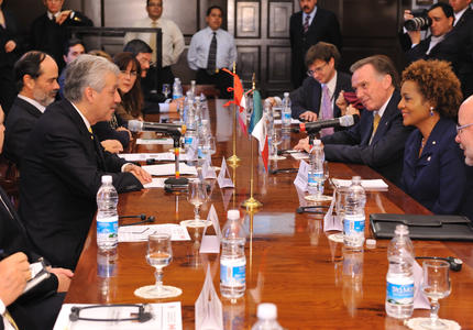 VISITE D'ÉTAT AUX ÉTATS-UNIS DU MEXIQUE - Rencontre avec le président du Sénat
