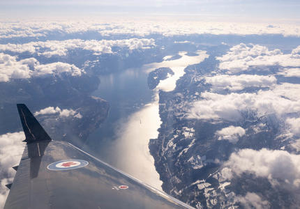 Une photo de la Colombie-Britannique prise à partir de l'avion.