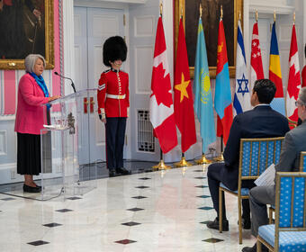 La gouverneure générale Mary Simon prononce son discours
