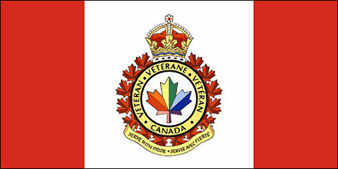 Flag of the Rainbow Veterans of Canada