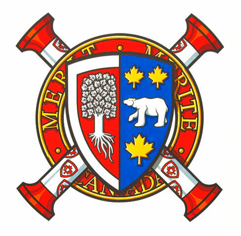 Arms of James Cyrille Gervais as Deputy Herald Chancellor